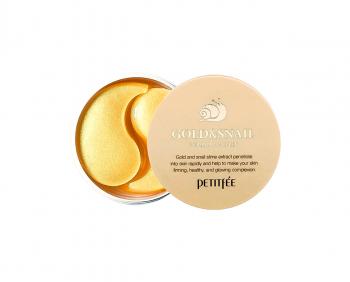 Гидрогелевые патчи с золотом и экстрактом улитки Petitfee Gold Snail Hydrogel Eye Patch (60шт)